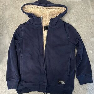 Silver Sherpa Lined Hoodie